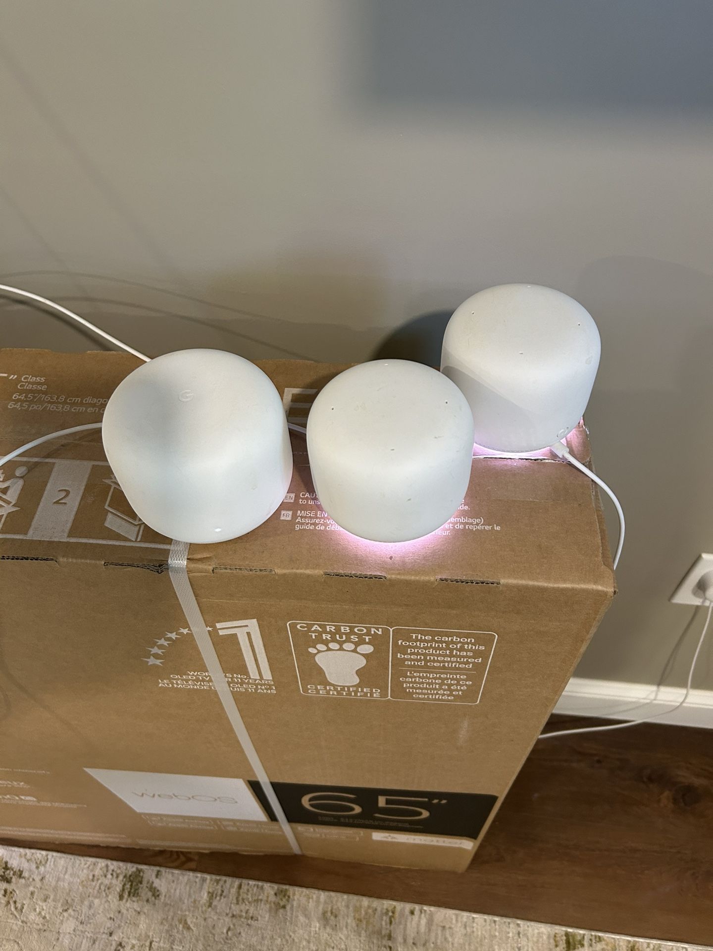 Google WiFi Router And 2 Points (Snow)