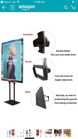 Poster stand with non-slip mat Adjustable base foam board display