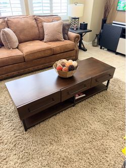 Solid wood coffee table