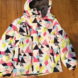 GEMYSE Girl's Waterproof Ski Snow Jacket Hooded Fleece Lined Windproof Winter Jacket