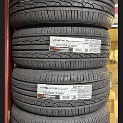 195/50/15 Hankook V2 4 New Tires Installed And Balanced 