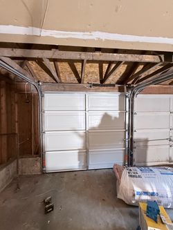 White Raised Panel Garage Door