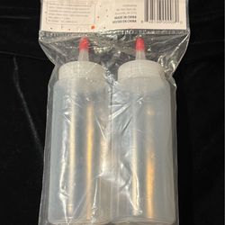 2 Ct. Clear Squeeze Bottles 6oz  by Celebrate It w/caps