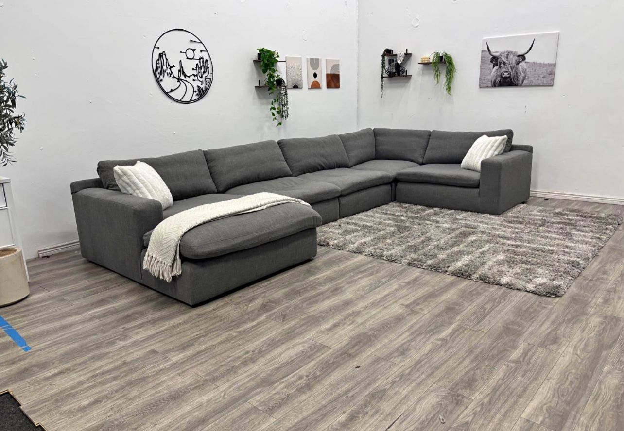 Gray Sectional Cloud Couch - Free Delivery