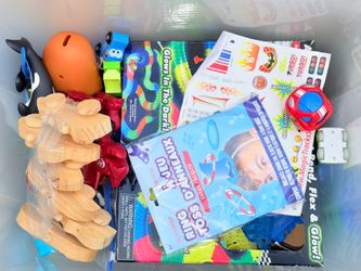 Big Kids Toy Bundle - Magic Tracks Glow Track, Wooden Toys, Dinosaur, Cars