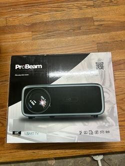 Projector, screen, and speakers