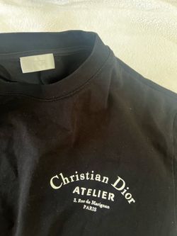 Christian Dior Atelier T Shirt - Black Men's Large Designer Graphic Double Sided