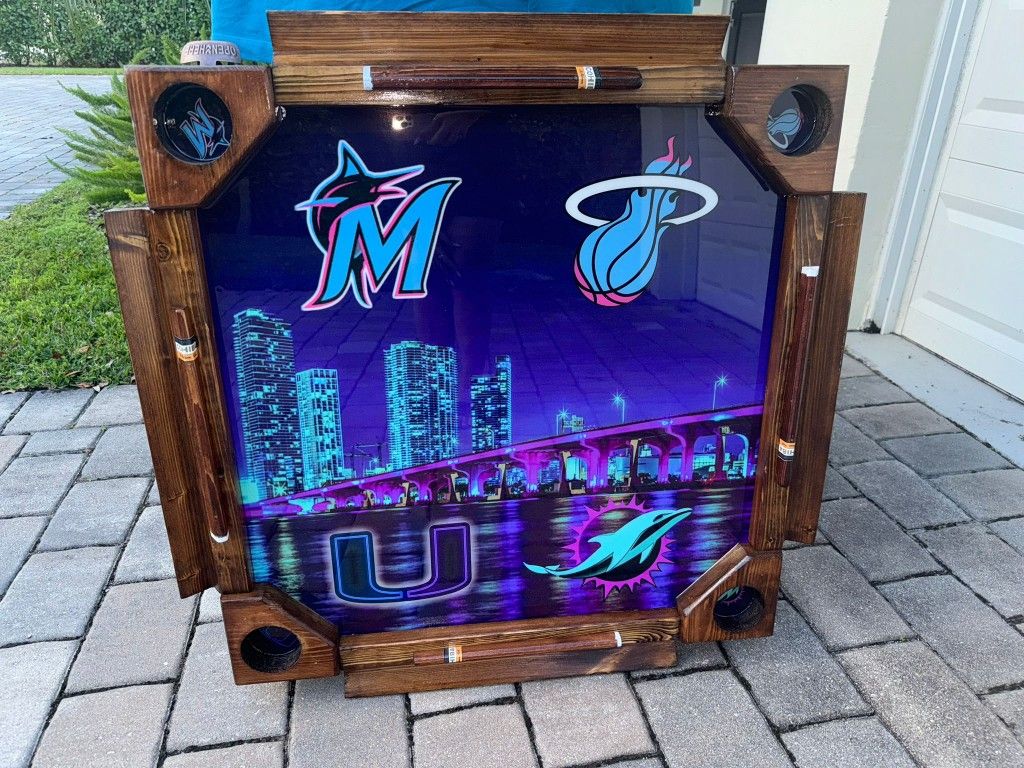 Unique Miami Heat Domino Table 