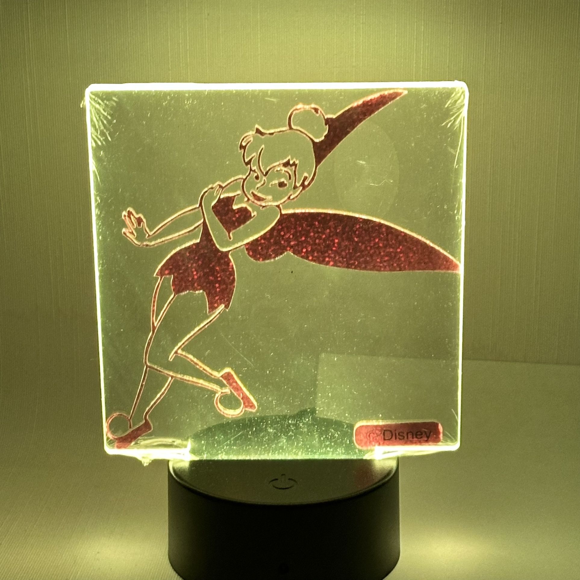 Disney Tinkerbell 3D LED Color Changing Night Light With Remote