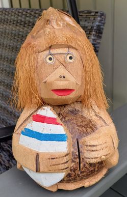 Carved Coconut Coin Monkey