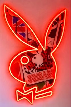 Playboy x Locomocean Collage Bunny LED Neon Wall Art Chicago