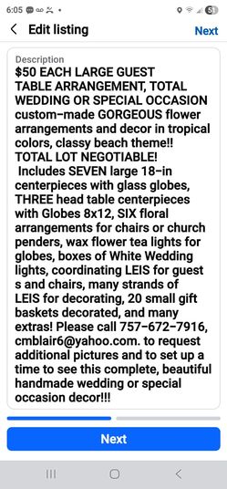 Wedding/Special Event Beach-Tropical Decor