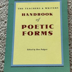 Handbook Of Poetic Forms by Ron Padgett 