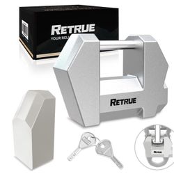 RETRUE Trailer Tongue Coupler Lock, Upgrade Trailer Cyberlock Extra Wide 1.2'' Span, Dia 1/4'', Heavy Duty Trailer Latch Lock For Wide Trailer Coupler