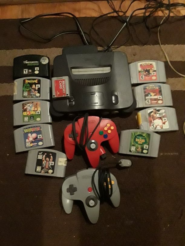 Nintendo 64 with accessories works great need gone today firm on price