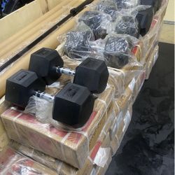 New Pair Of 50 Pounds Hex dumbbells