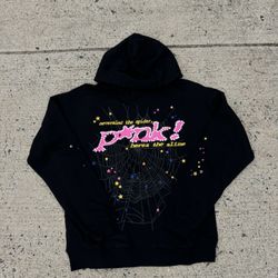 Spider PINK ! Black Hoodie ( ALL SIZES UP )
