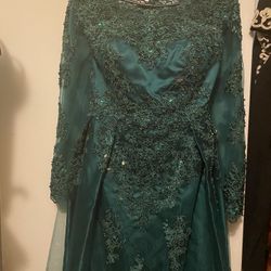 Emerald Green Long Prom Dress