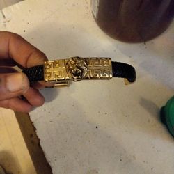 Versace Leather Bracelet