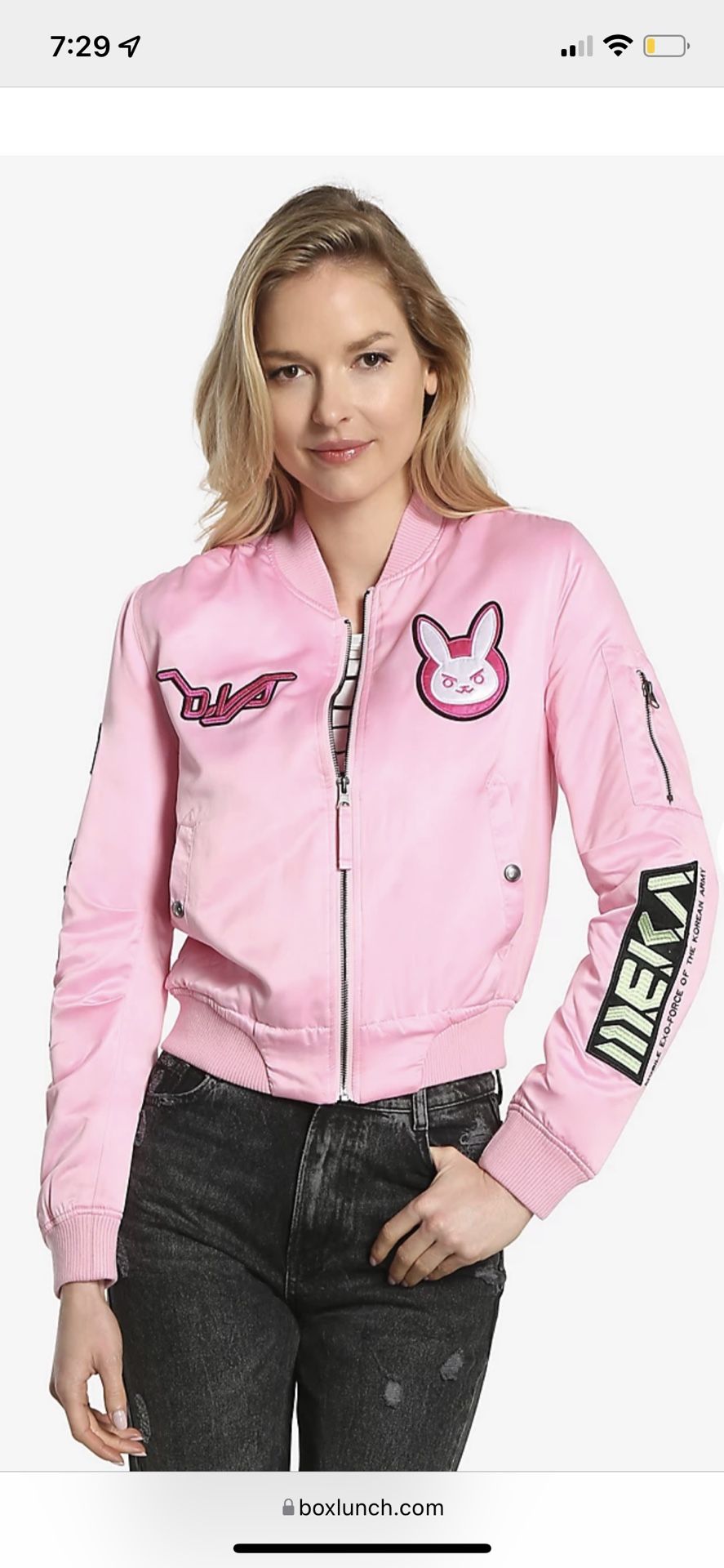 Overwatch Video Game Pink Jacket (size Medium)