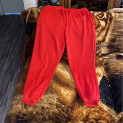 Brand New Red Sweat Pants Never Worn Size Large 