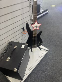 Ibanez guitar and amp 