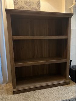 Grey bookshelf