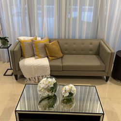 Crate & Barrel Gray Sofa – Excellent Condition 