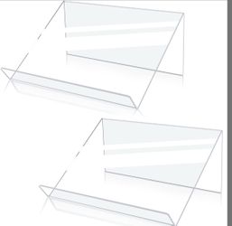 Kamehame 2 Pack Slightly Elevated Clear Acrylic Book Display stands- 1 damaged