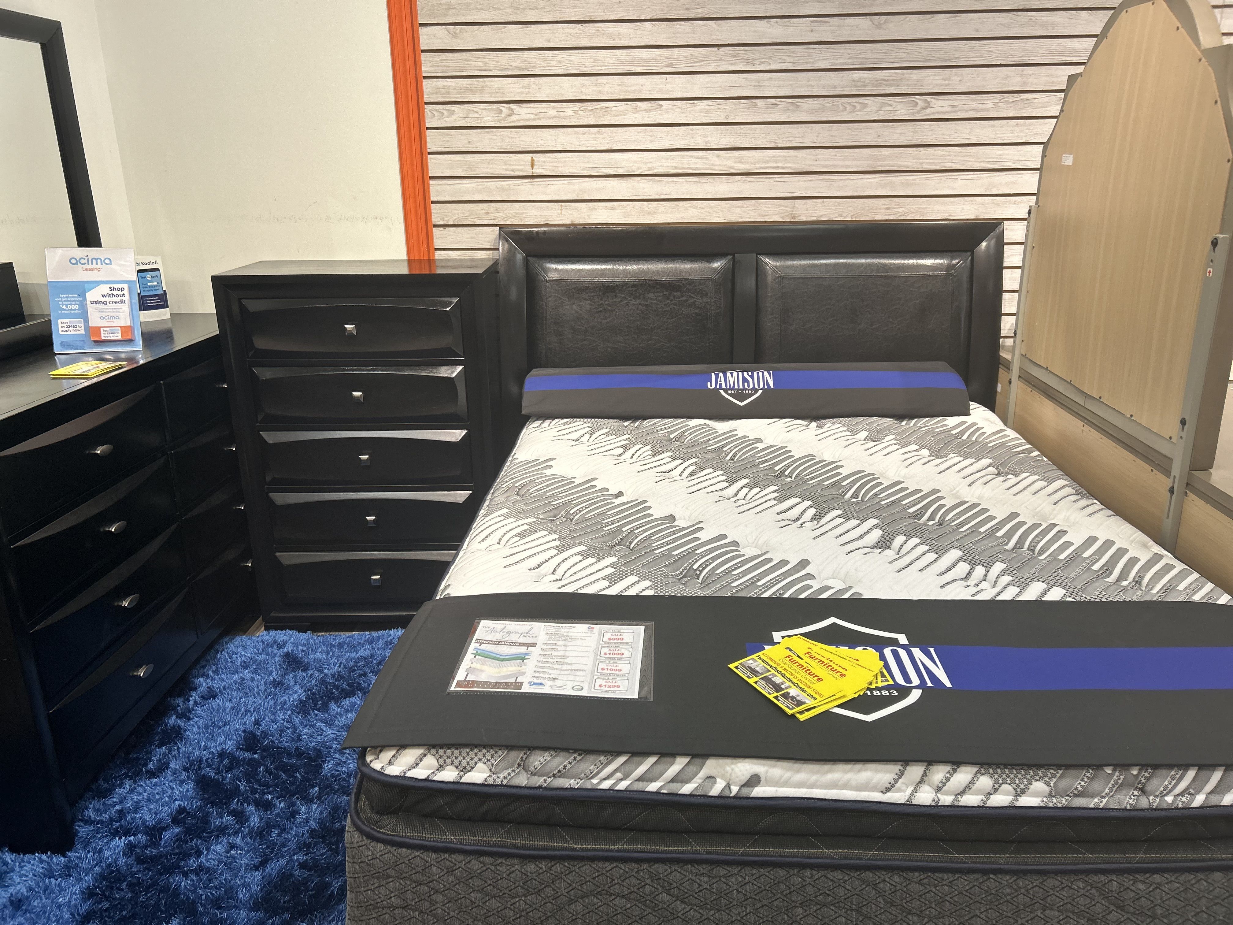 Emily black bedroom set starting at $699
