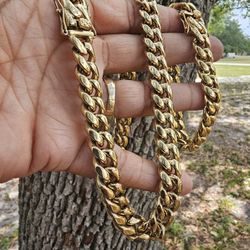 I Deliver I Ship 14k Gold Plated Chain Set