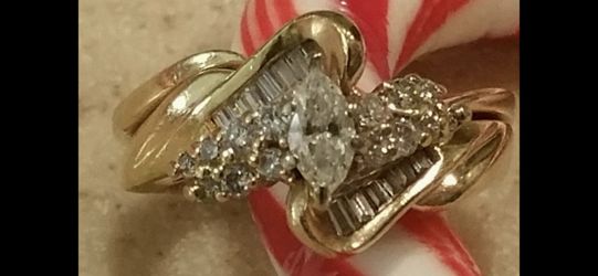 1/2 Carat Marquise Diamond Engagement Ring