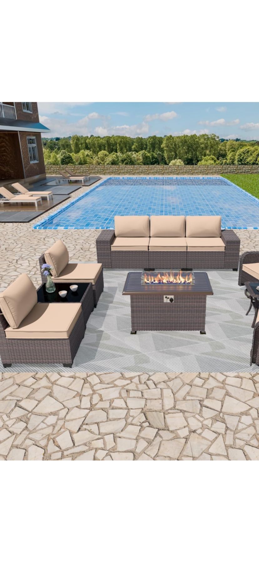 10 Piece Outdoor Patio Set