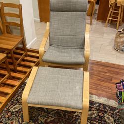 OBO- Ikea Poang Chair and Ottoman 