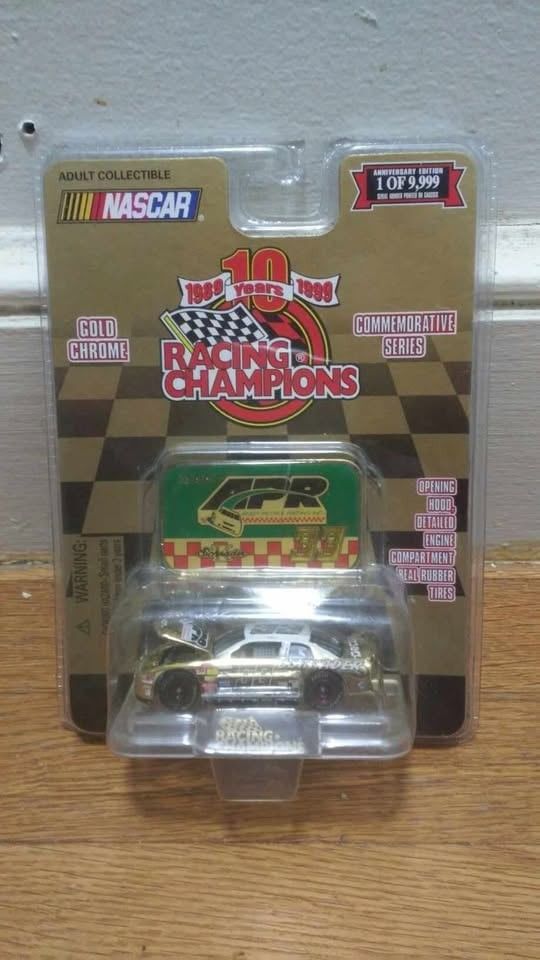 Racing Champions NASCAR 10th Year Gold Chrome Anniversary Edition #33 Still Sealed In Package.