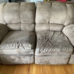Suede Love Seat