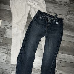 Size 12/13 Pants Jeans Lot Womens Levi’s And Cream Pants Cute 