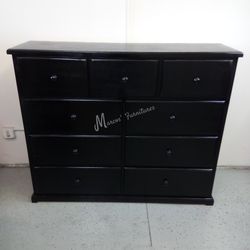 Black Bedroom Dresser 9 Drawers!