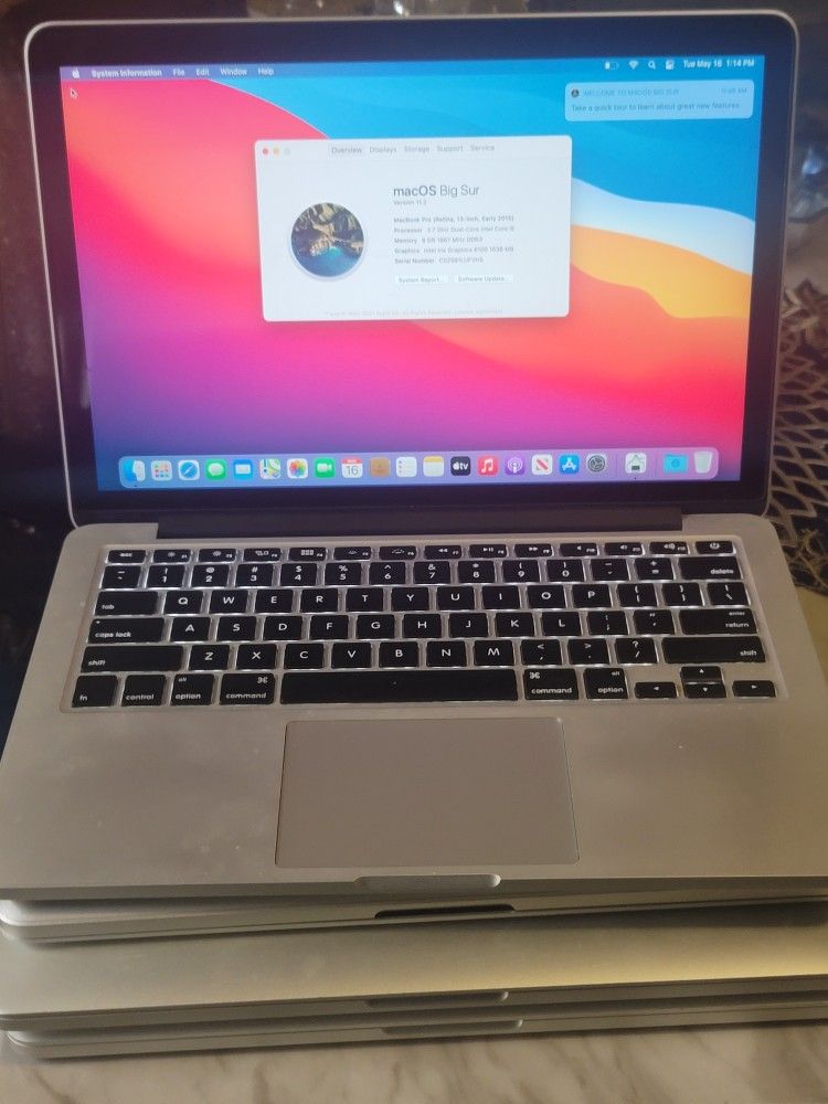 Macbook Pro 13inch 2015 Intel I5 8gb 256gb Ssd 