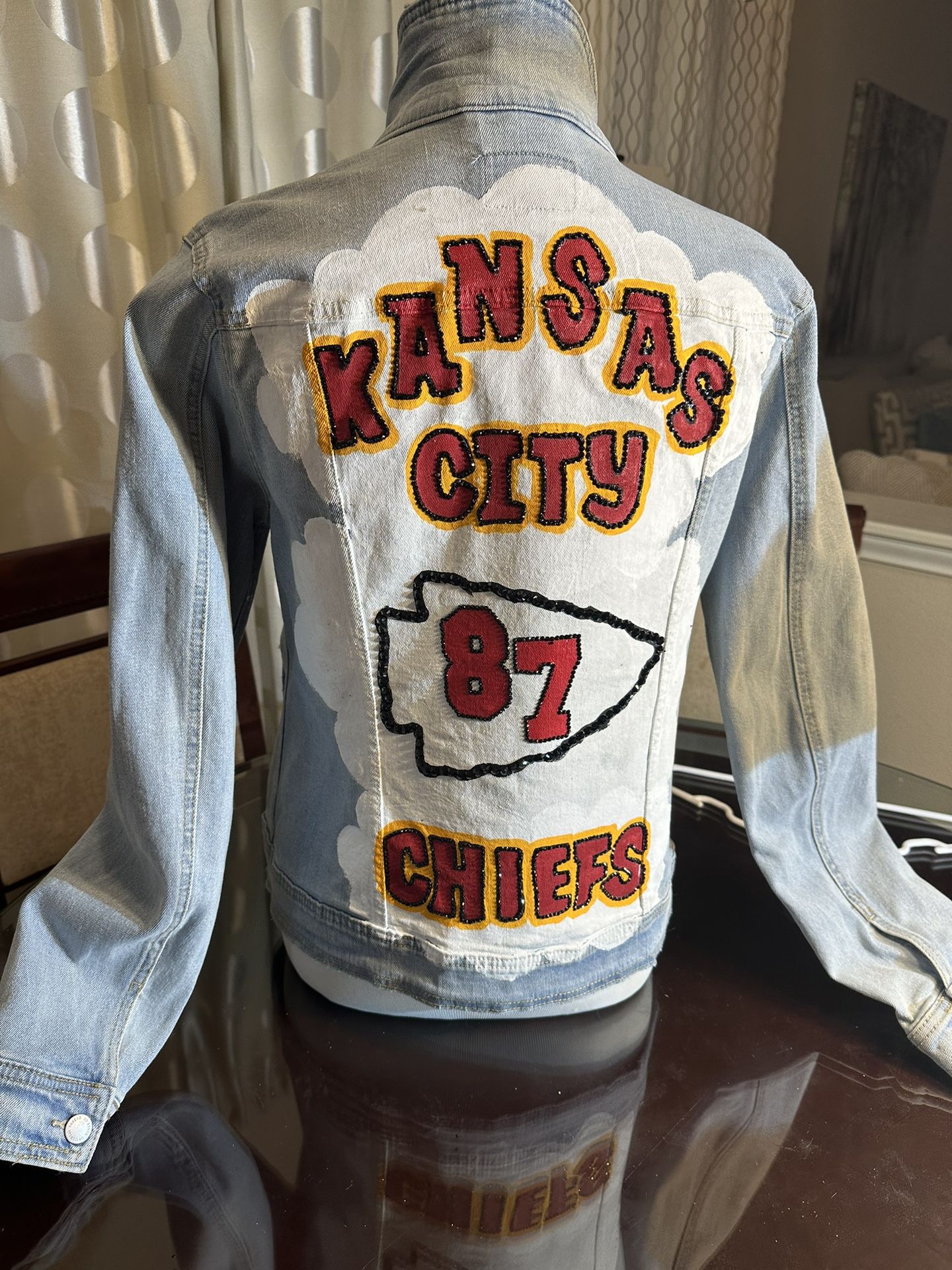 Kc #87 Custom Painted Denim Jacket 