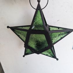 Metal/Glass Hanging Candle Holder 