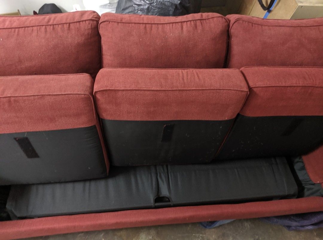 Red Macy's Pullout Couch