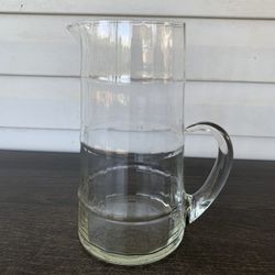 Two-Quart Clear Blown Glass Pitcher