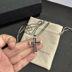 David Yurman Cross Pendant Necklace