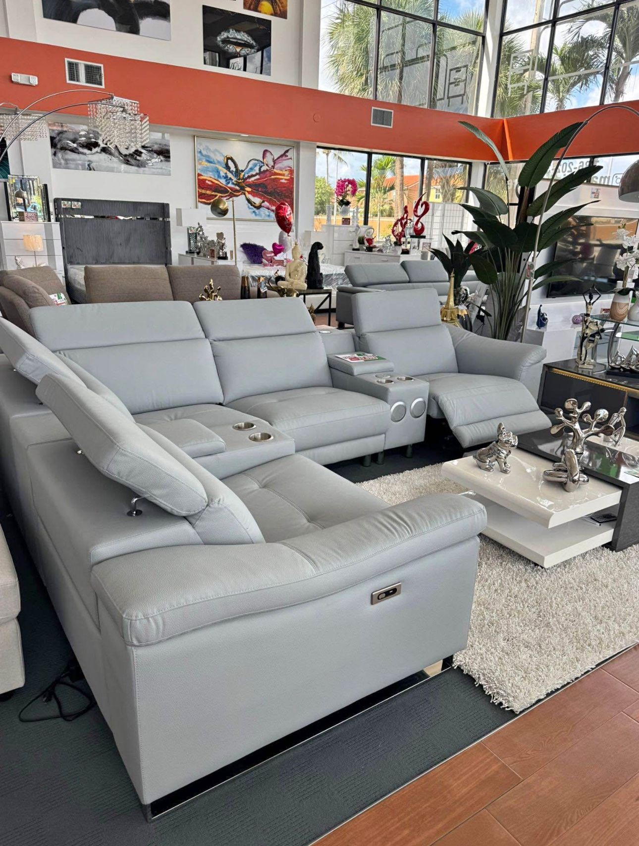 New Sectional With Bluetooth System And USB Charger 🔥 Finance Available No Credit Needed 🥰