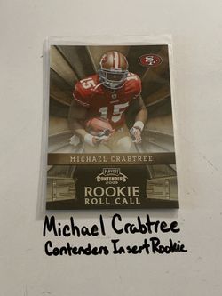 Michael Crabtree San Francisco 49ers WR Contenders Short Print Insert Rookie Card.