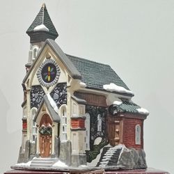 Hand-painted Porcelain Church c.2001