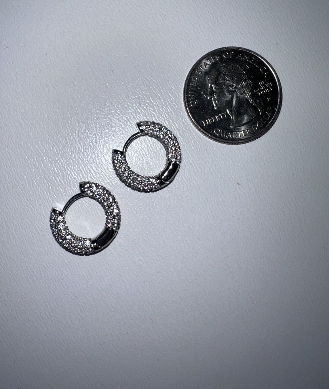 Mini Crystal Hoop Earrings