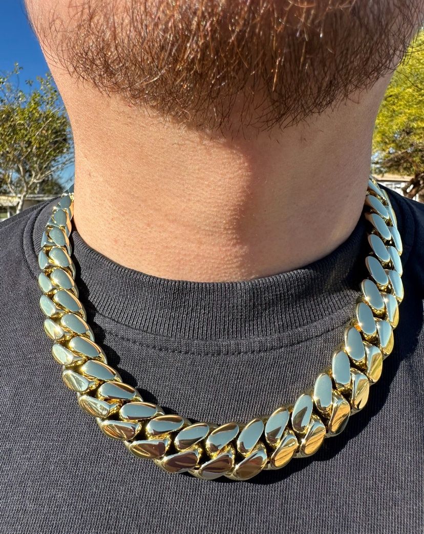 14k Miami Cuban Link Gold Plated 20mm Heavy Chain