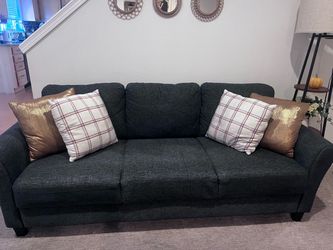 Couch with pillows